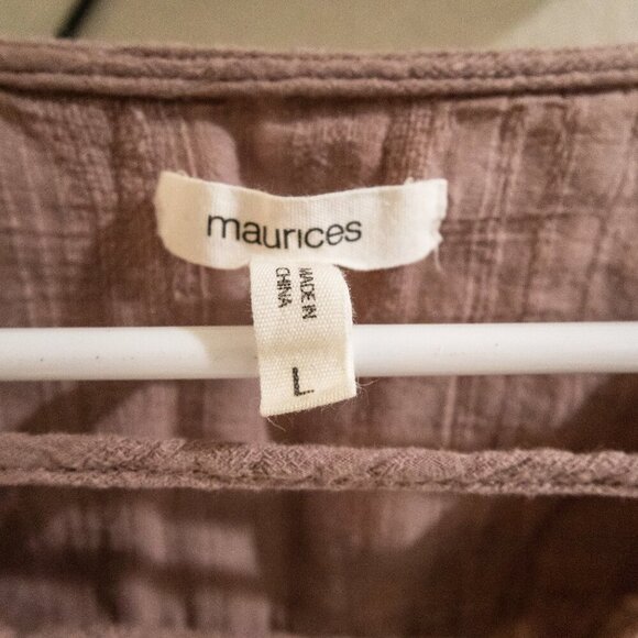 Maurice’s Women's Mauve Ruffle Sleeve Top Large - Picture 4 of 9